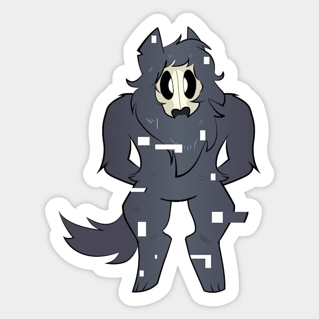 SCP 1471 Malo Canine Skull Monster Glitch Creepypasta Sticker by Mellowdellow